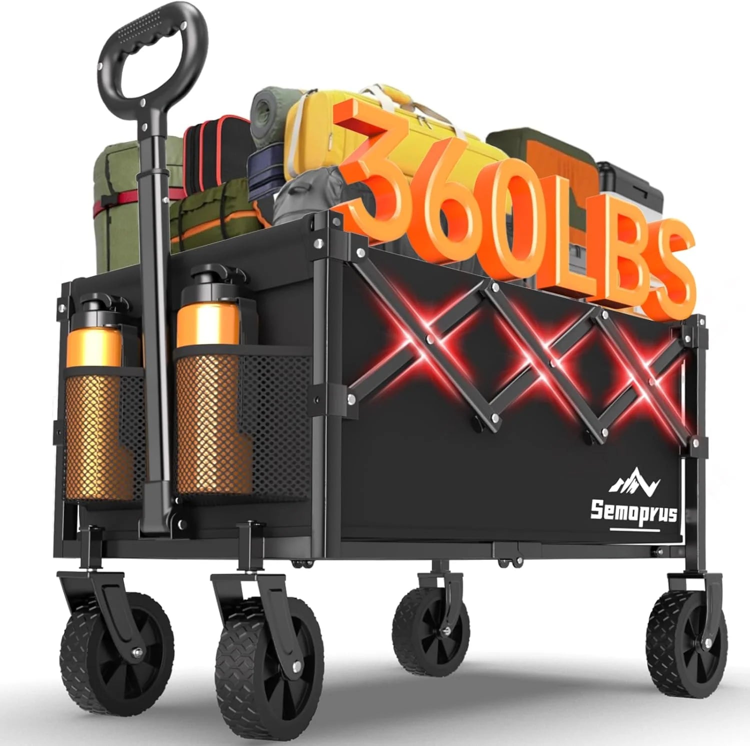 Discount Wagons Carts Foldable, 360LBS Folding Heavy Duty Wagon with Wheels - Image 3