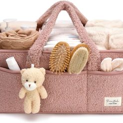 Alternative view of Discount Diaper Caddy Organizer for Changing Table, Storage Basket for Wipes, Gift for Baby Shower, Car