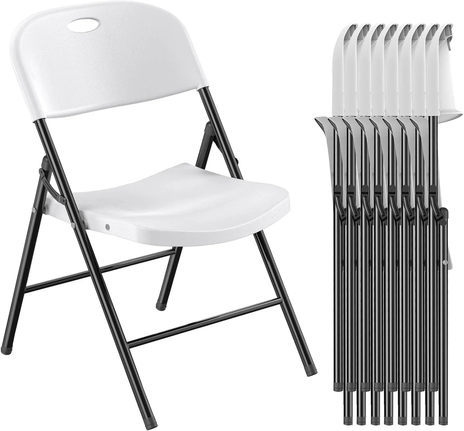 Discount 350 Weight Limit Heavy Duty Plastic Folding Chair with Reinfoced Steel Frame for Indoor and Outdoor, Wedding - Image 10
