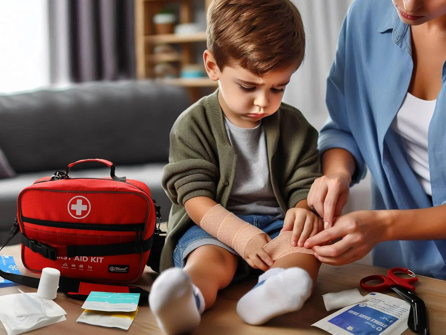 Discount First Aid Kit, Well-Organized Premium Waterproof Compact Trauma Medical Kits for Any Emergencies - Image 8