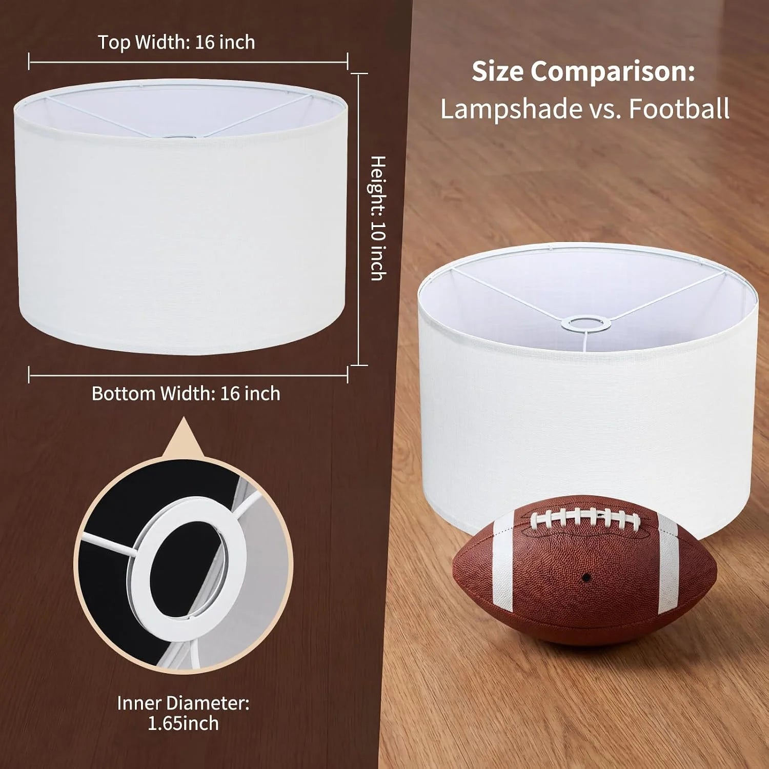 Discount Drum Lamp Shades Set of 2 16 Top x 16 Bottom x 10 High - Image 2