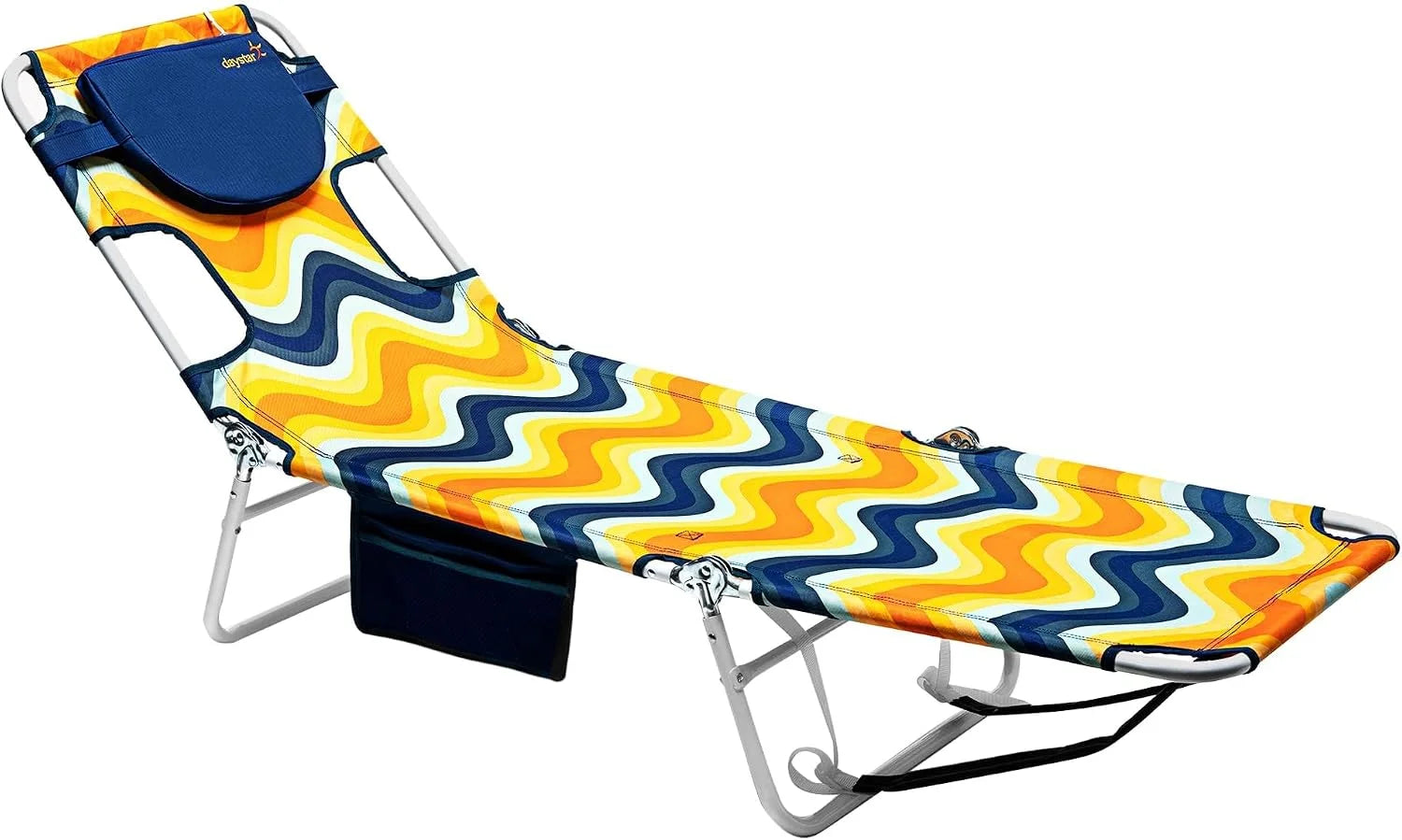 Special Beach Lounge Chair, Reclining Beach Chairs Lay Flat, Folding Camping Chairs Portable Camp Cot with Backpack - Image 6