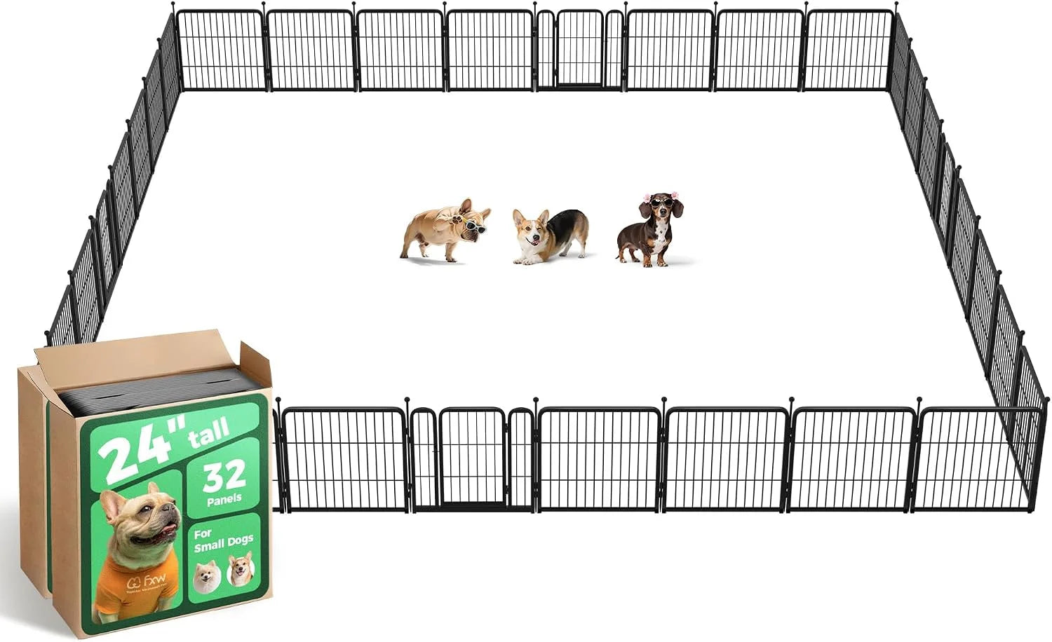 Discount Rollick Dog Playpen, Indoor, 24 H, 8 Panels - Image 35