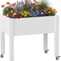 Alternative view of Discount Elevated Planter Box with Lockable Wheels