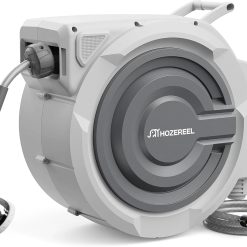 Discount HOZEREEL Retractable Garden Hose Reel 1/2x 110ft, UV Resistant Hose Reels, Any Length Lock 180° Swivel