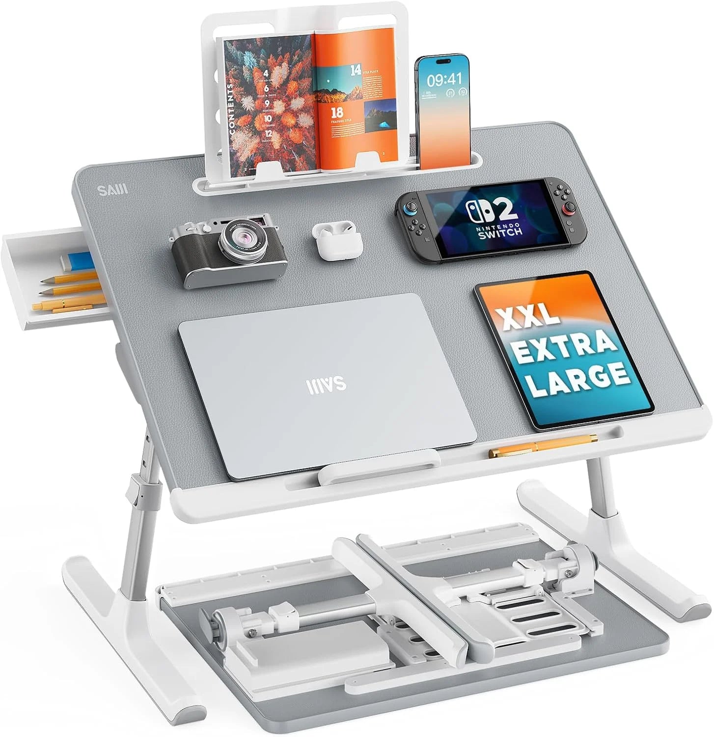 Discount Bed Tray Desk, SAIJI X-Large Adjustable Laptop Table