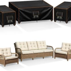 Alternative view of Discount SUNICO Patio Furniture Covers Sets 3 PCS Waterproof Outdoor,X-Large,Black