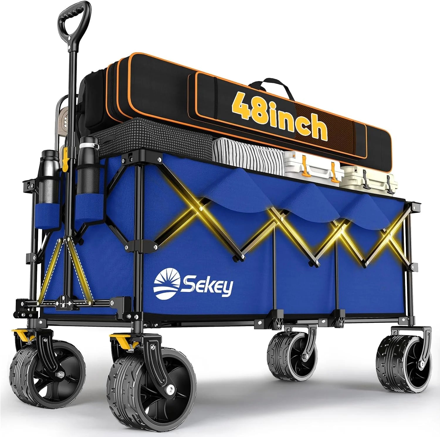 Discount Sekey 48鈥滾 Collapsible Foldable Extended Wagon with 660lbs Weight Capacity - Image 7