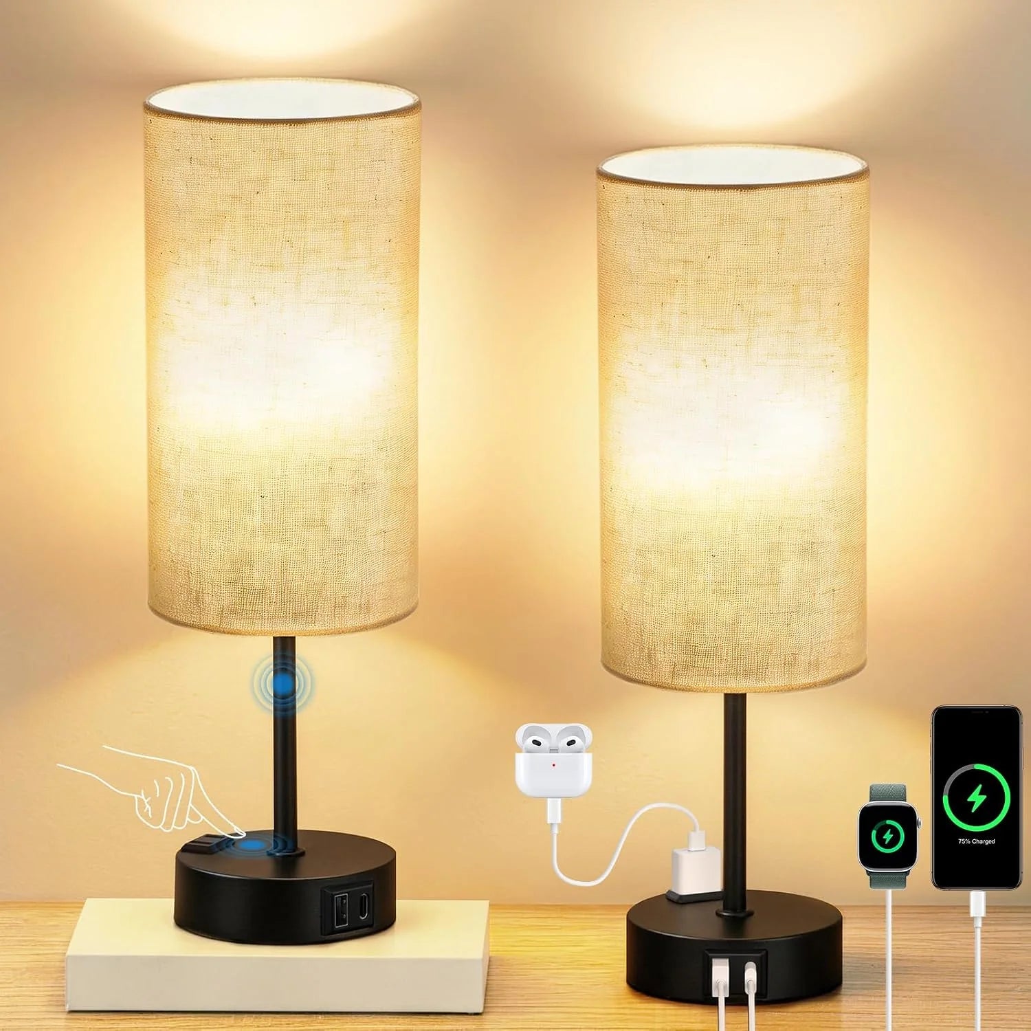 Discount Fitfull 2-Pack Table Lamps, Dimmable - Image 9