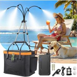 Alternative view of Discount Portable Misting System for Outside Patio, Outdoor Water Cooling Mister with Battery Powered Pump (Max 8Hrs)