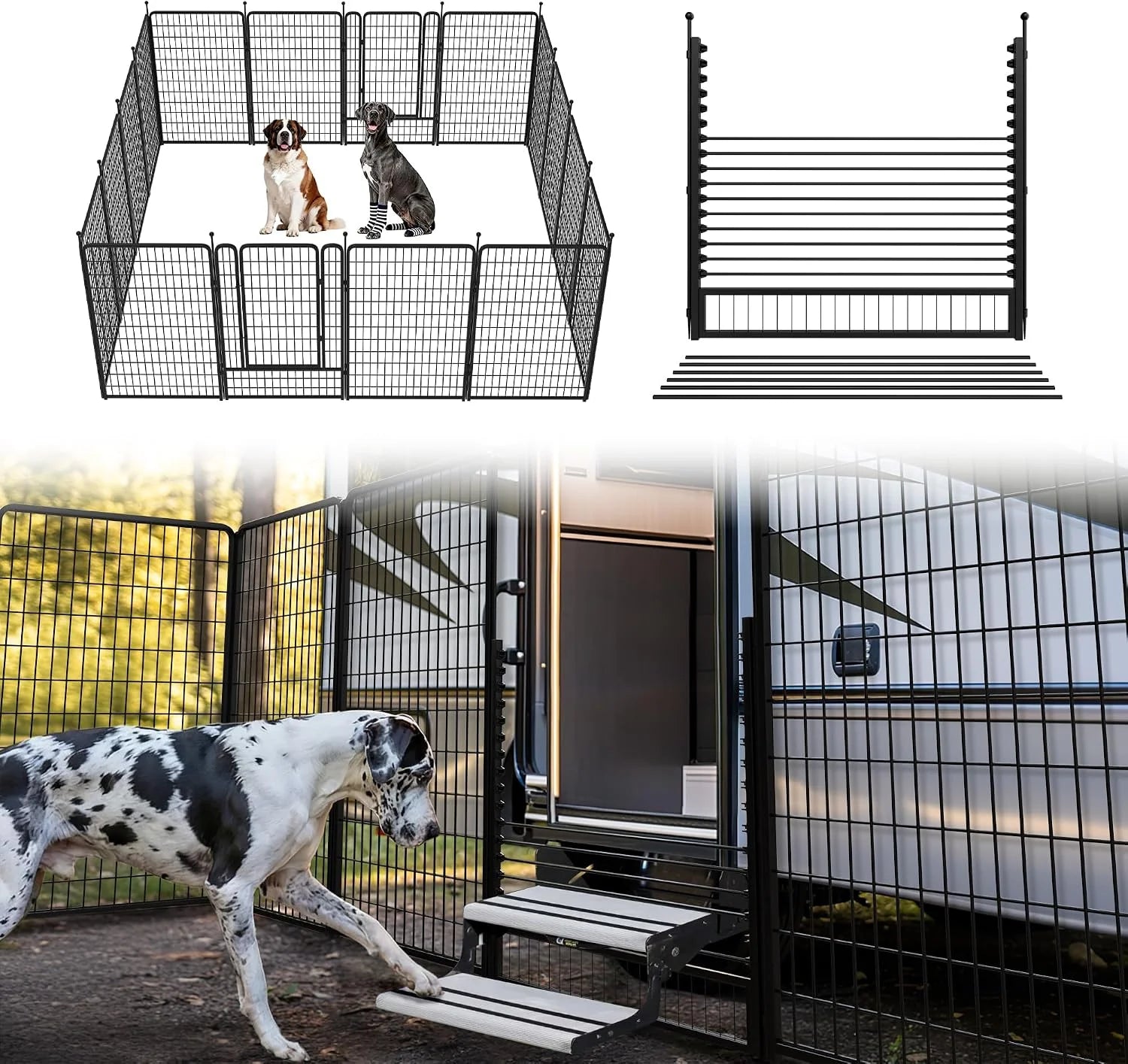 Discount Rollick Dog Playpen, Indoor, 24 H, 8 Panels