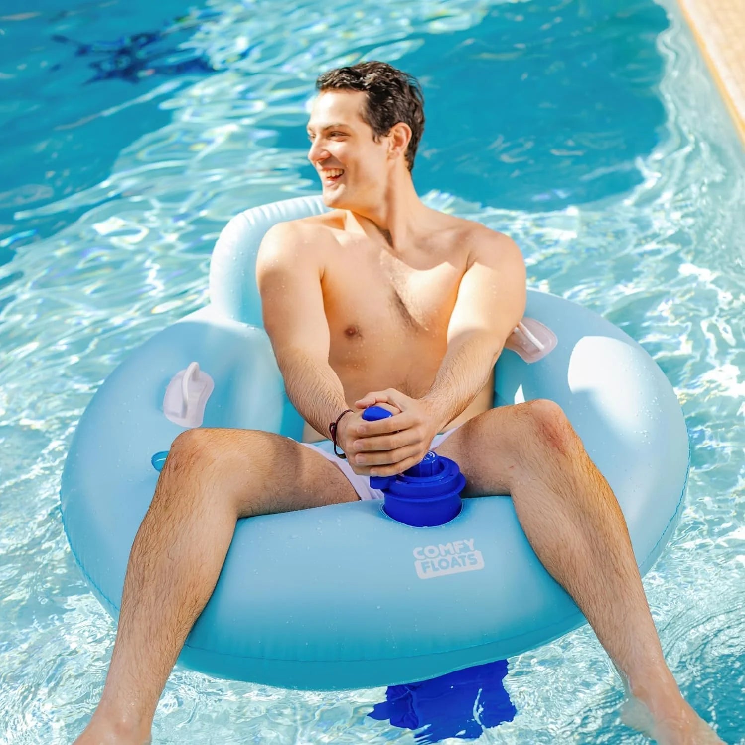 Discount Floats Motorized Pool Float, Includes Motorized Propeller with 360° Operation and Cup Holder - Image 2