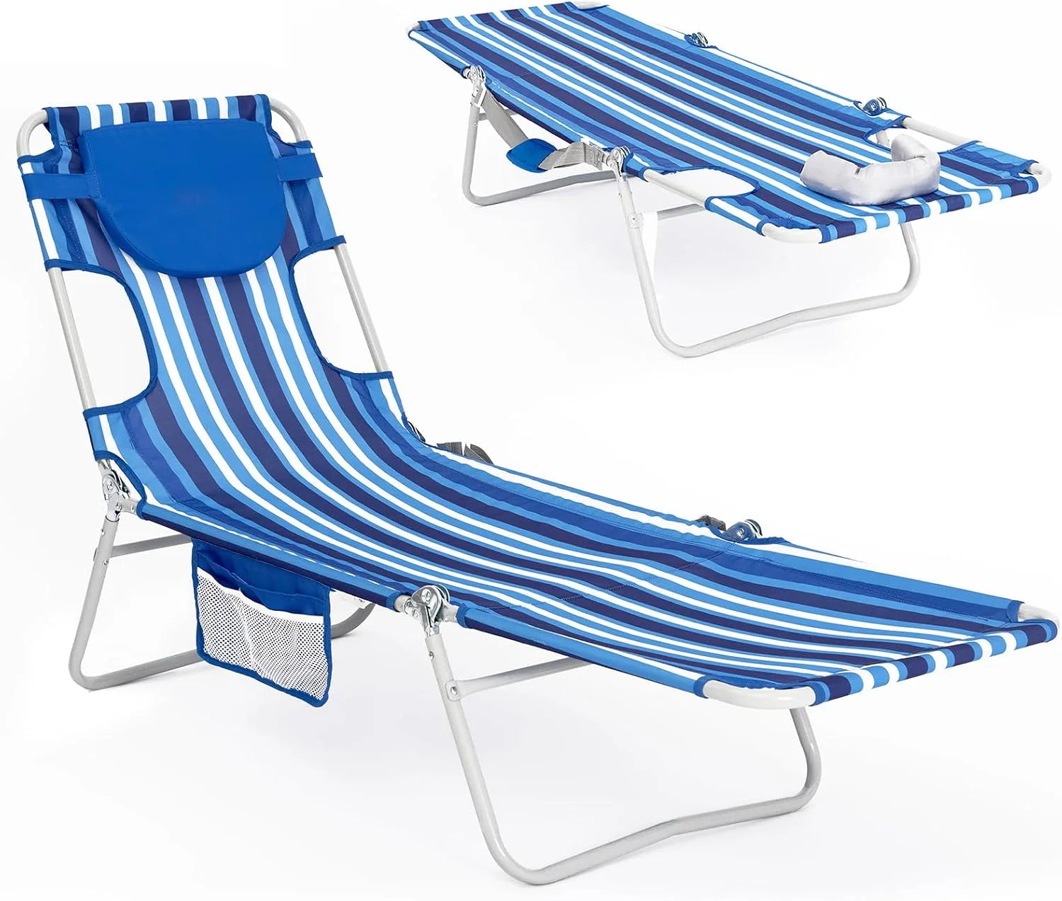 Discount WEJOY Folding Tanning Chair with Face Hole, 5-Position Face Down Beach Lounge Chair for Sunbathing - Image 5