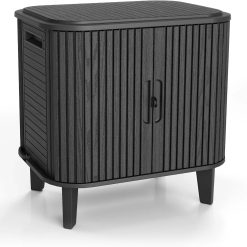 Alternative view of Discount Keter Velo 30 Gallon Outdoor Storage Cabinet, Weather-Resistant Resin Deck Box with Steel Reinforcement, Lockable