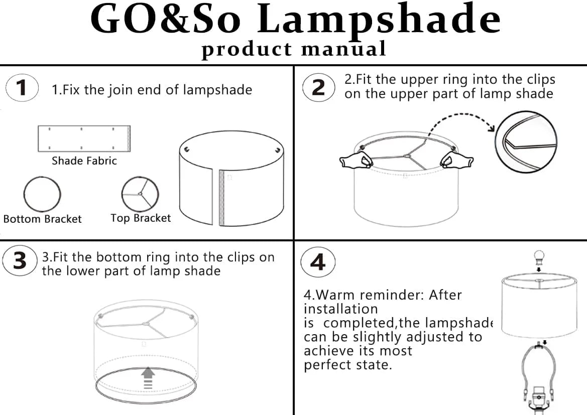 Discount GO&SO Lamp Shades Set of 2, Modern Lamp Shades For Table Lamps Replacement - Image 23