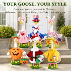 Alternative view of Discount 23 Inch Large Porch Goose Statue, PE Plastic Outdoor Goose Decor for Lawn