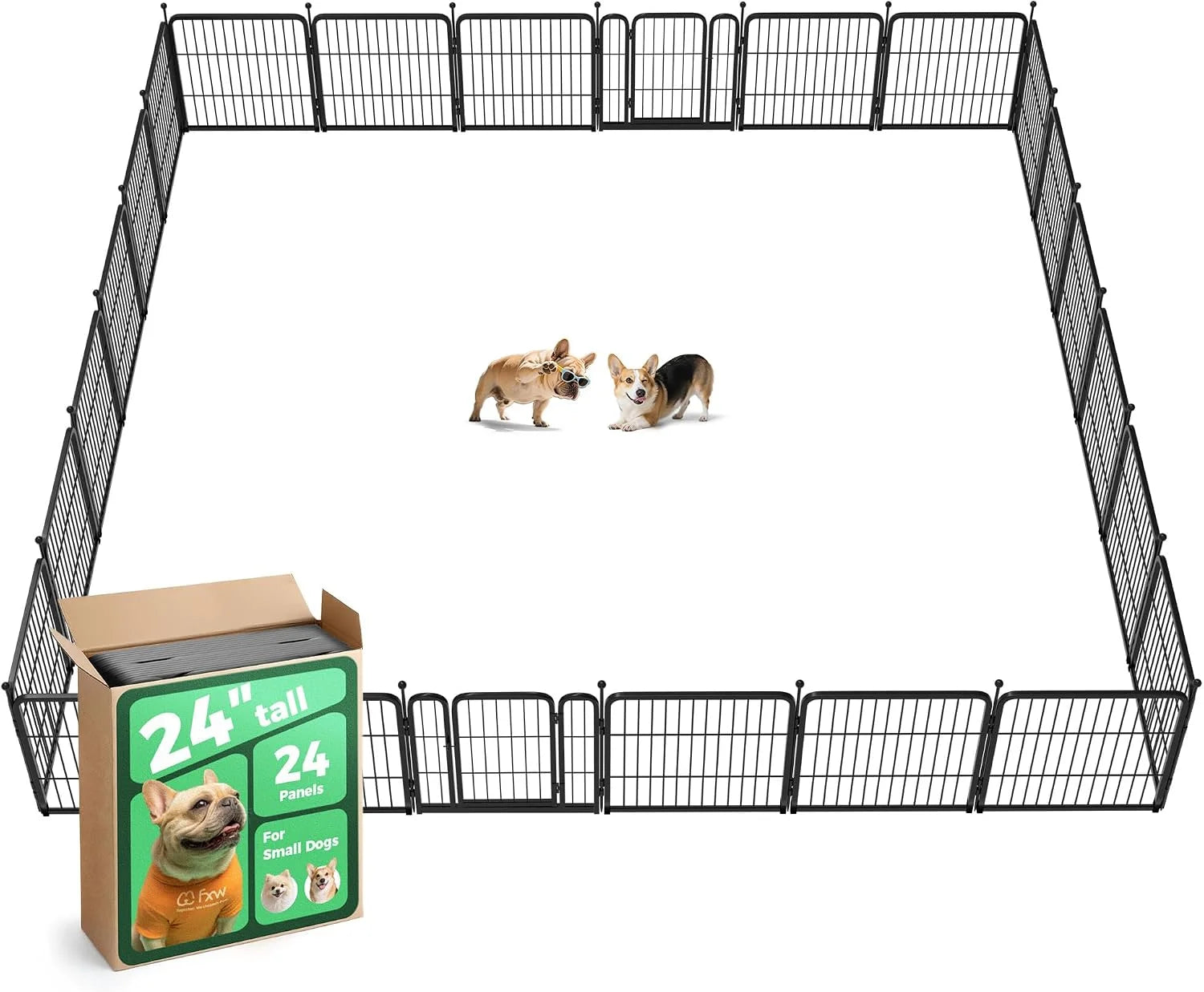 Discount Rollick Dog Playpen, Indoor, 24 H, 8 Panels - Image 85