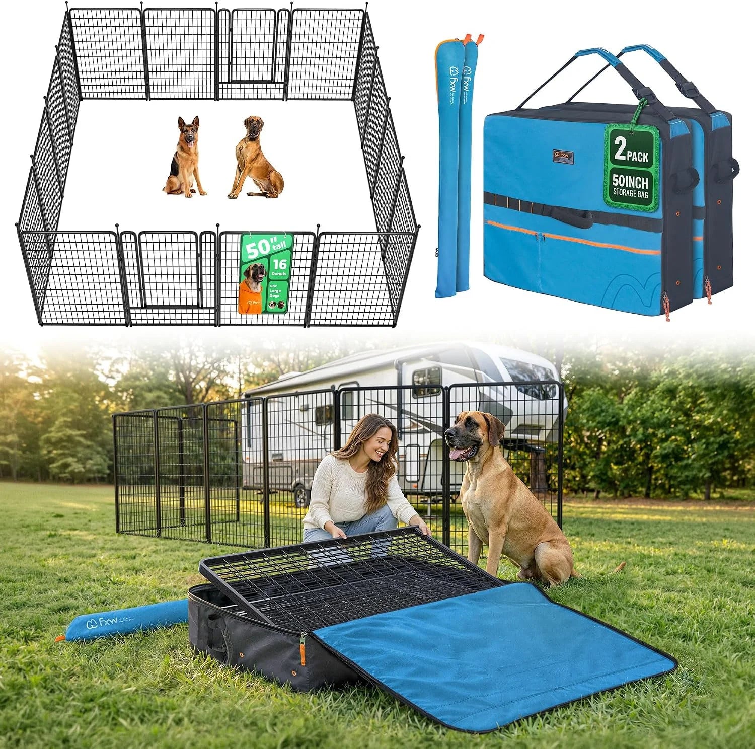 Discount Rollick Dog Playpen, Indoor, 24 H, 8 Panels - Image 8