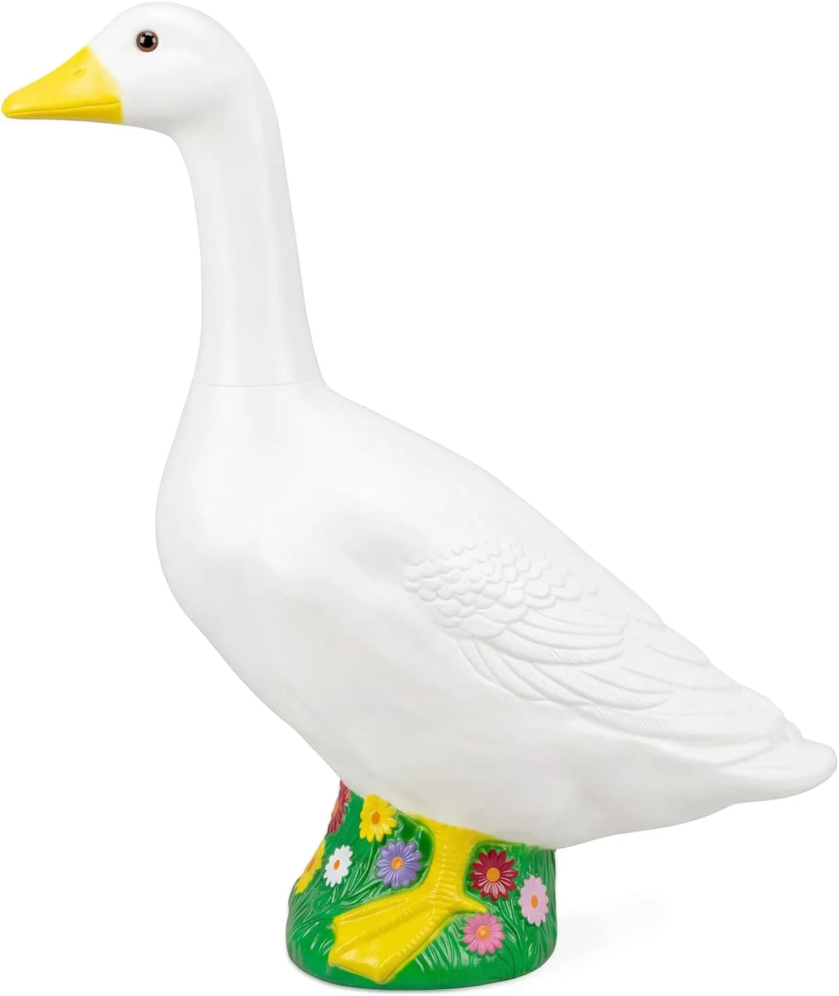 Discount 23 Inch Large Porch Goose Statue, PE Plastic Outdoor Goose Decor for Lawn