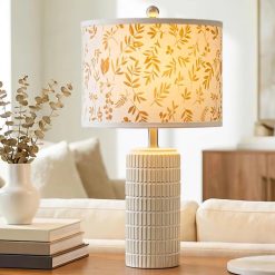 Alternative view of Discount PoKat 23" Bedside Table Lamp for Bedroom Nightstands, White Modern Bedroom Lamp