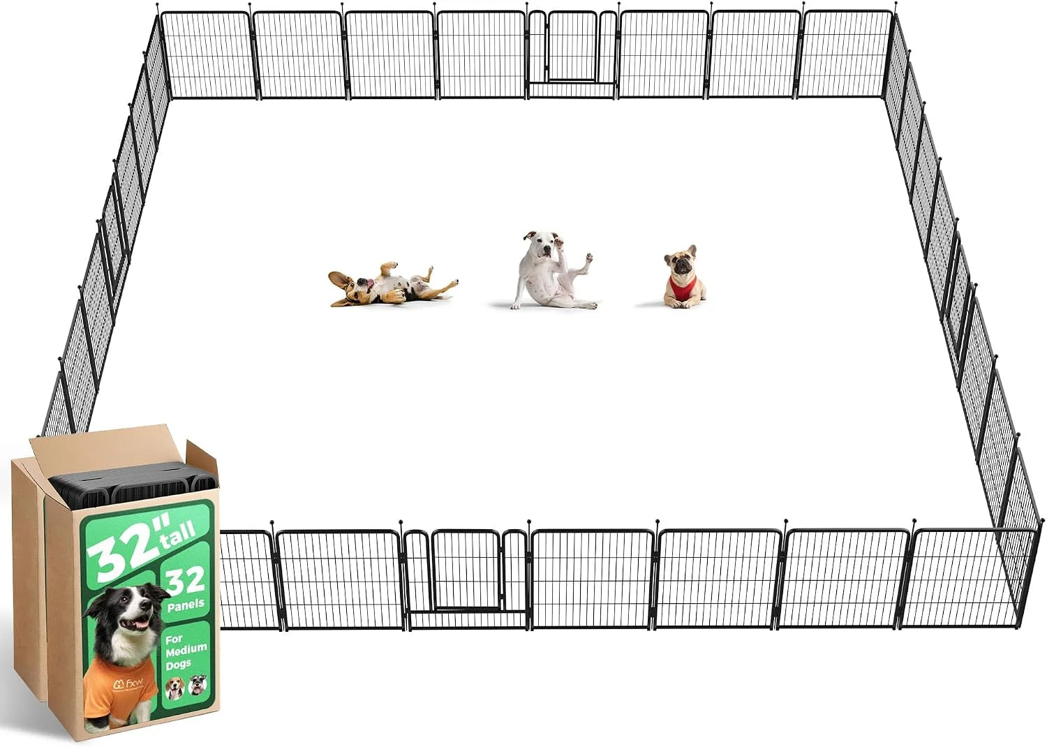 Discount Rollick Dog Playpen, Indoor, 24 H, 8 Panels - Image 43