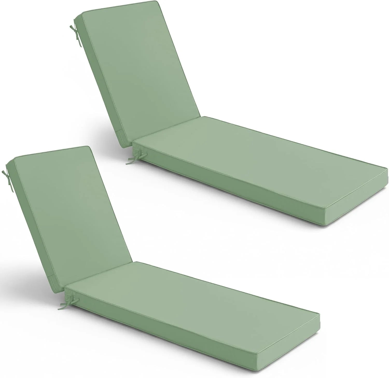 Discount Chaise Lounge Cushions Outdoor Set of 2, Waterproof and Fade Resistant Sun Lounger Replacement Cushion - Image 6
