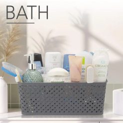 Alternative view of Discount Large Storage Baskets with Handles, Decorative Woven Pattern, Versatile and Stylish Organizers for Home
