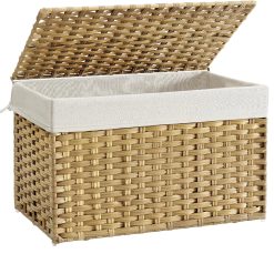Alternative view of Discount Storage Basket with Lid, 9.2 Gallon (35L), Foldable, Blanket Storage Bin with Handles