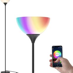 Discount PESRAE Floor Lamp, Remote Control, Bulb Included