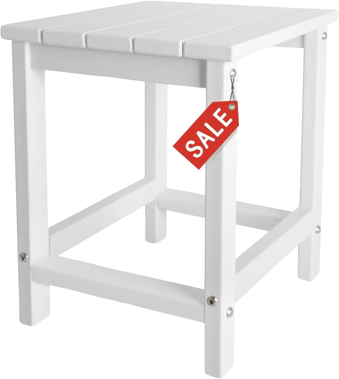 Discount Adirondack Square Outdoor Side Table,2-Tier Storage Patio Side Table - Image 8