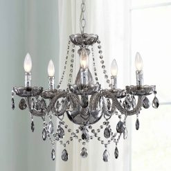 Discount Mossi 5 Light Modern Contemporary Elegant K9 Crystal Glass Chandelier Pendant Ceiling Lighting Fixture