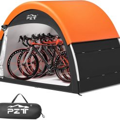 Discount Upgraded Bike Tent with Rain Cover, Outdoor Storage Shed for 2-3 Bikes