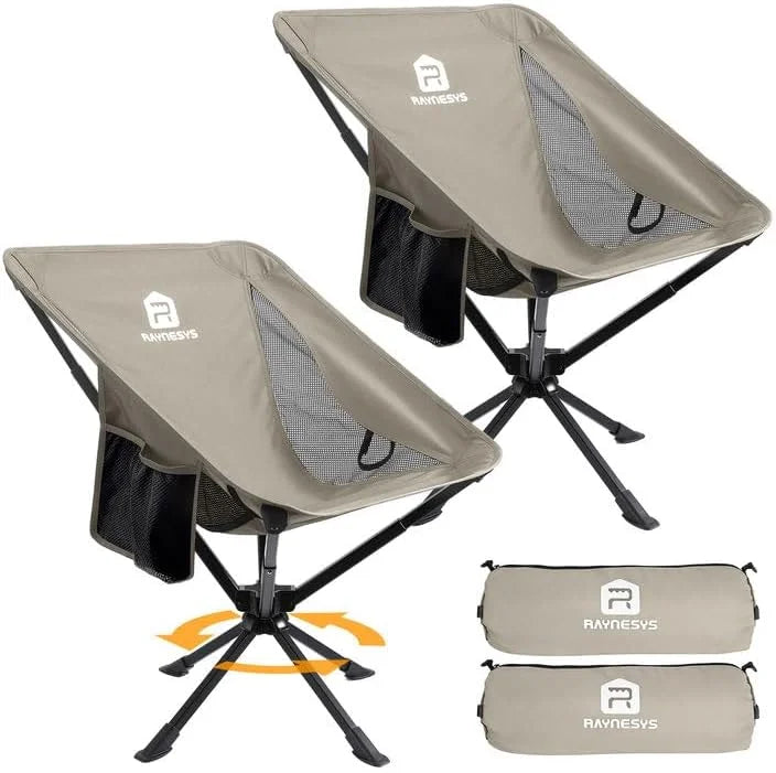 Discount Portable Swivel Camping Chair, 8 Seconds Quick Setup Easy Carry, 3.8Lb Lightweight Folding Chairs for Hiking - Image 5