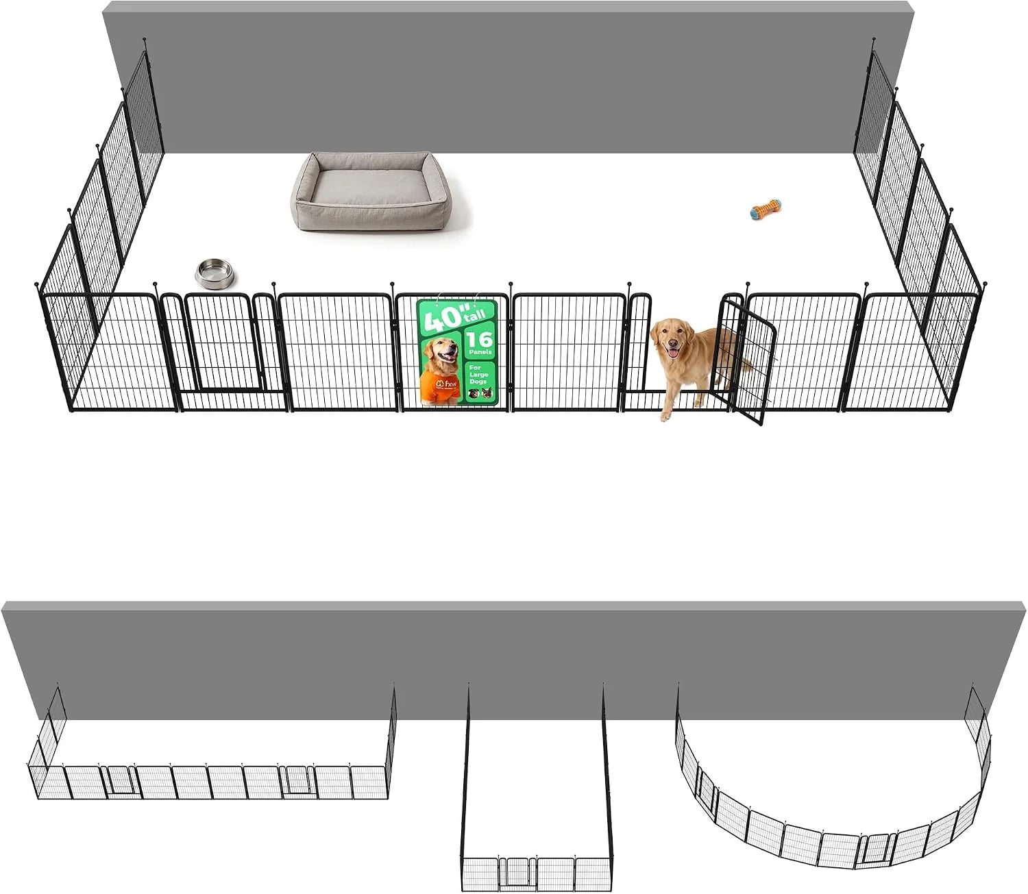 Discount Rollick Dog Playpen, Indoor, 24 H, 8 Panels - Image 31