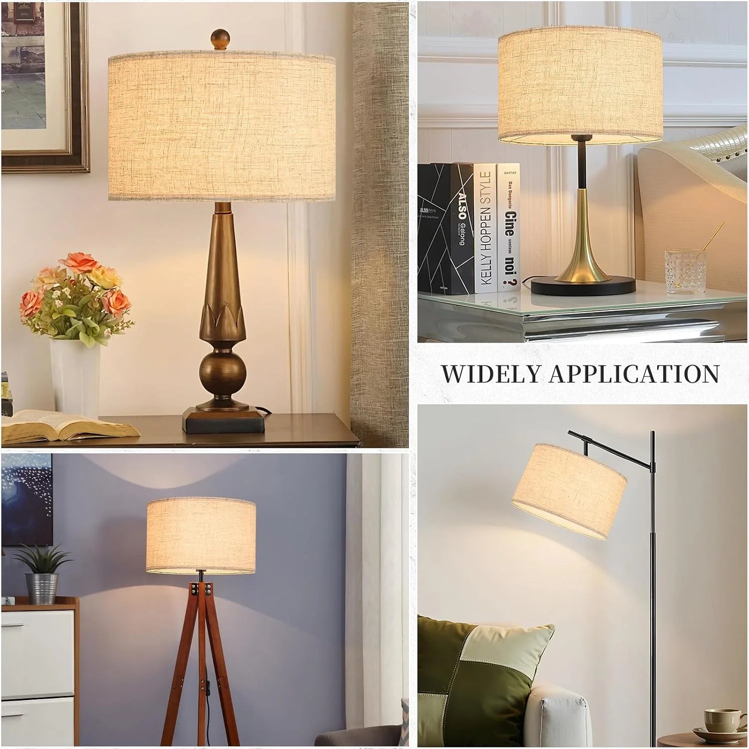 Discount Large Drum Lamp Shades Set of 2 16 Top x 16 Bottom x 10 High - Image 2