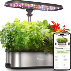 Discount LPH-SE Hydroponics Growing System, 12 Pods Smart Herb Garden Kit Indoor, with 24W Growing LED, 5.5L Water Tank