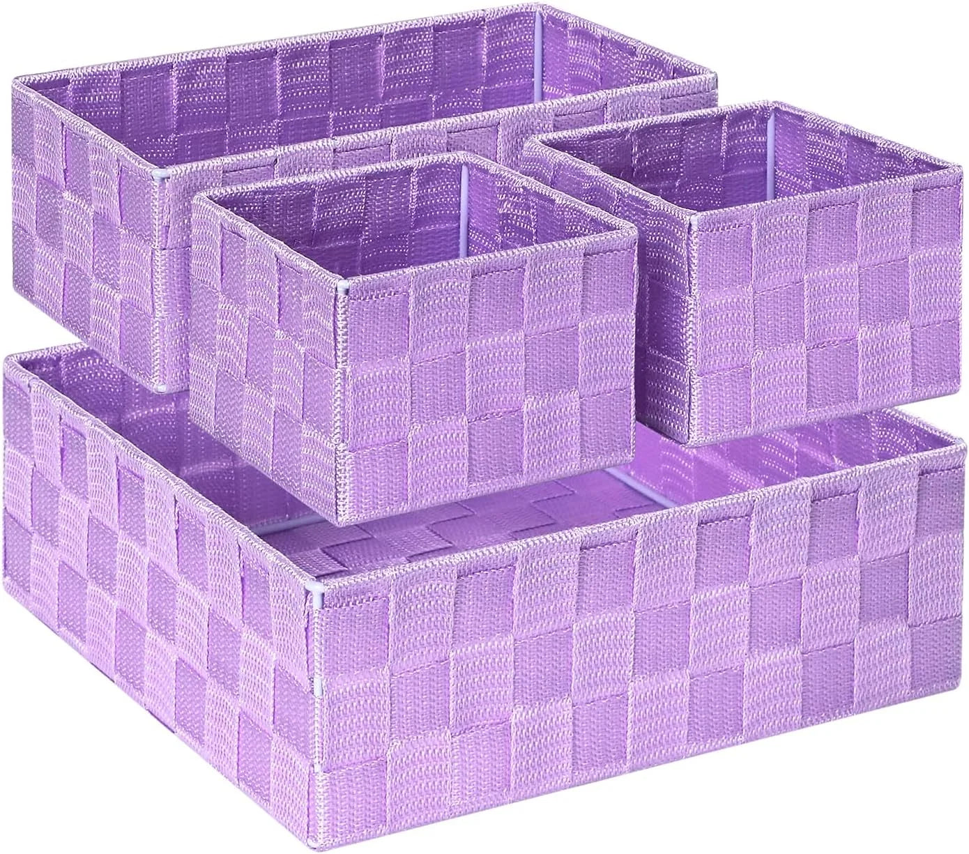 Discount Woven Storage Baskets for Organizing 6 Pack, Large&Small Storage Cube Bins Set for Bathroom, Storage Boxes - Image 15