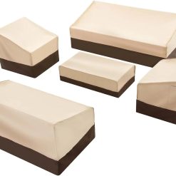 Discount loriano Patio Furniture Cover Set, 5 Piece Outdoor Furniture Cover Waterproof, 600D Heavy Duty Lawn Patio Set Covers