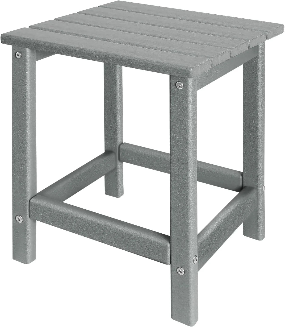 Discount Adirondack Square Outdoor Side Table,2-Tier Storage Patio Side Table - Image 5