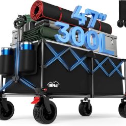 Alternative view of Discount 47 Collapsible Wagon Cart Foldable 300L Capacity Compact Folded Size