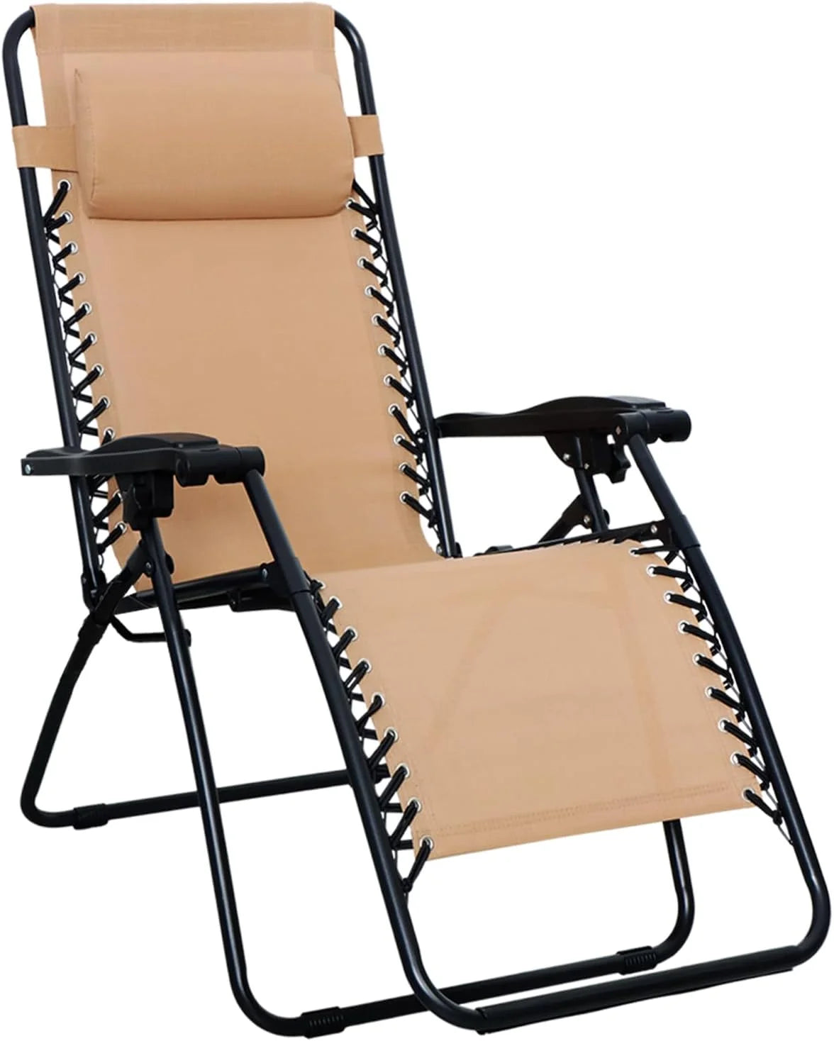 Discount Amazon Basics Zero Gravity Lounge Chair with Pillow, Foldable Outdoor Reclining Chair for Patio and Beach