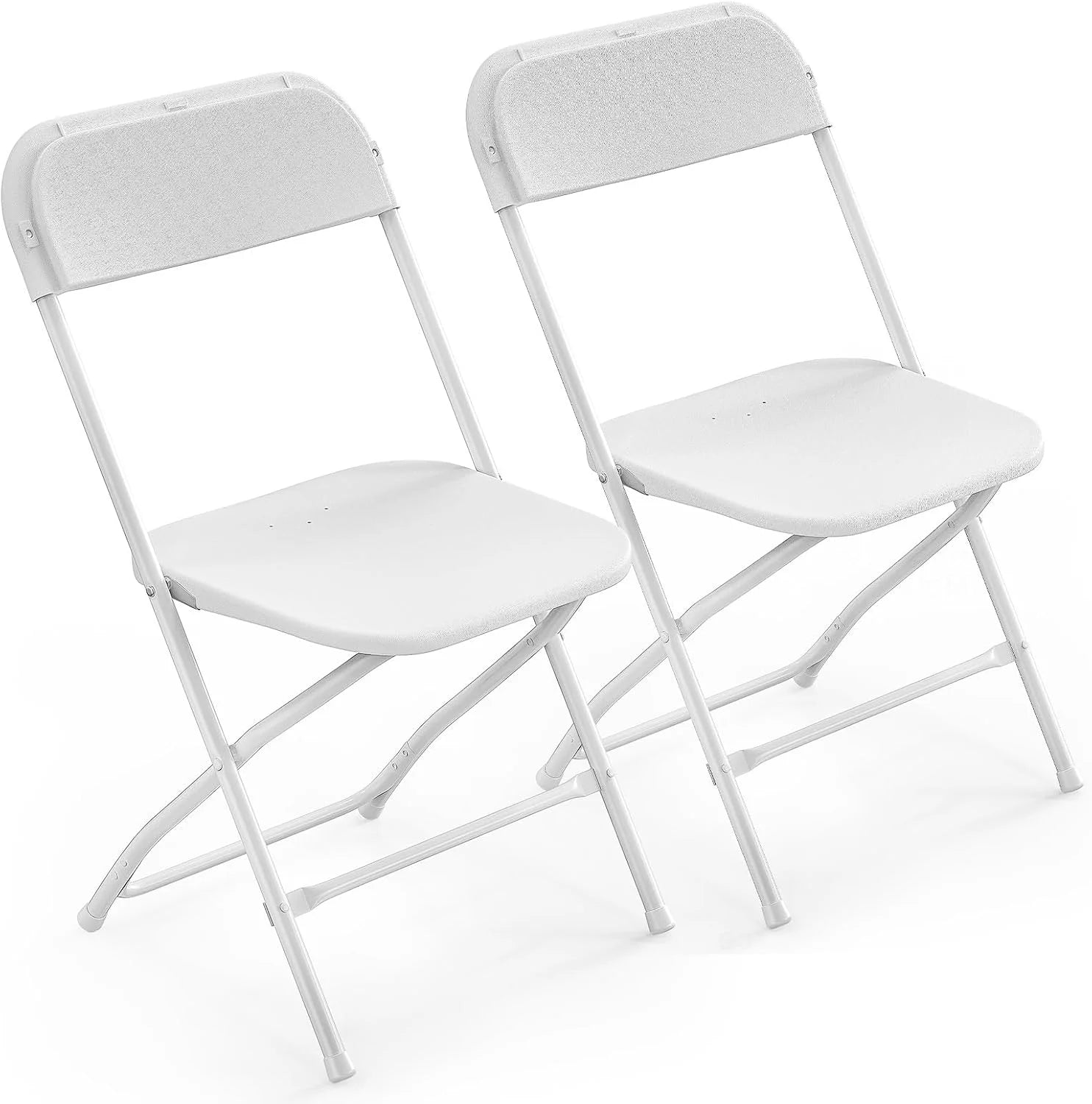 Discount 10 Pack White Plastic Folding Chair, Indoor Outdoor Portable Stackable Commercial Seat with Steel Frame 350lb. - Image 14