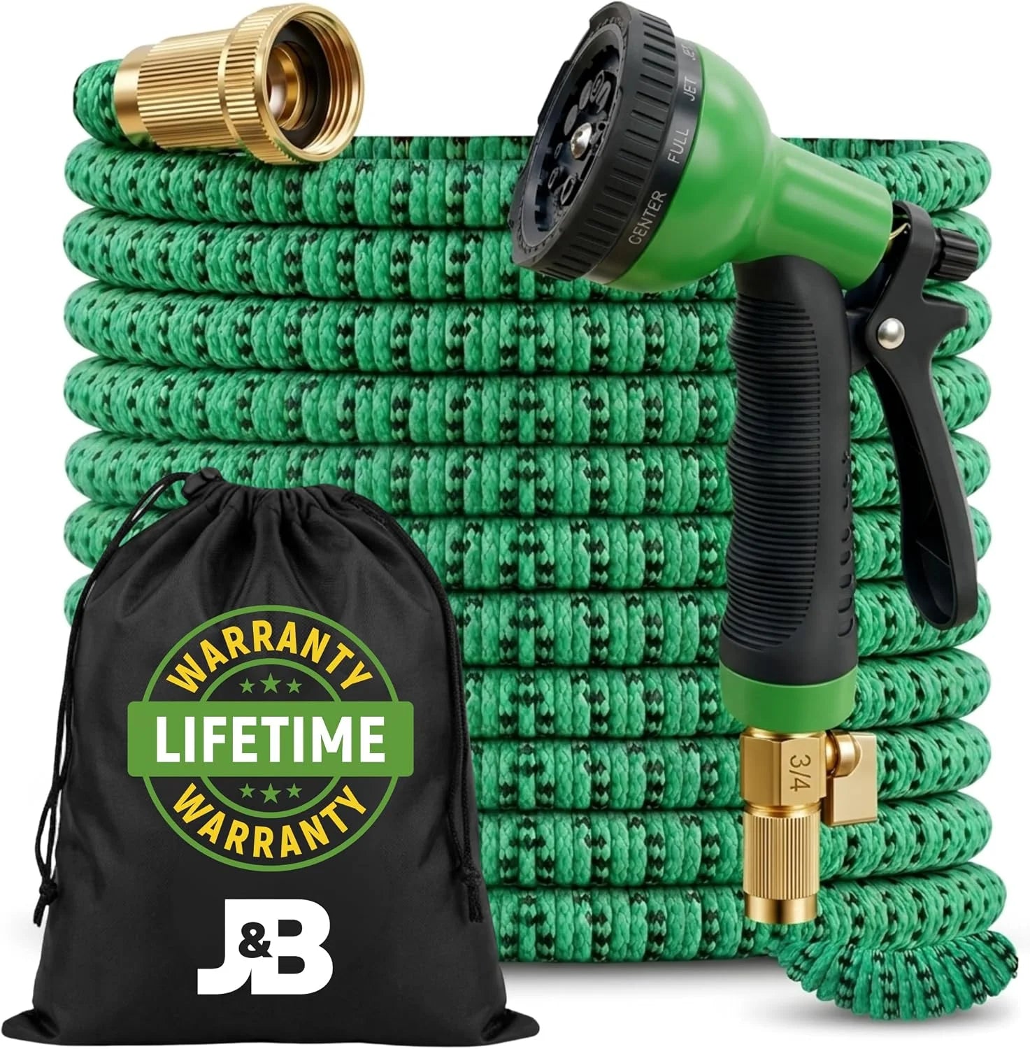 Discount XpandaHose 75ft Expandable Garden Hose, Lightweight, Ultra Strong 3750D fabric, 4-layer latex core - Image 2