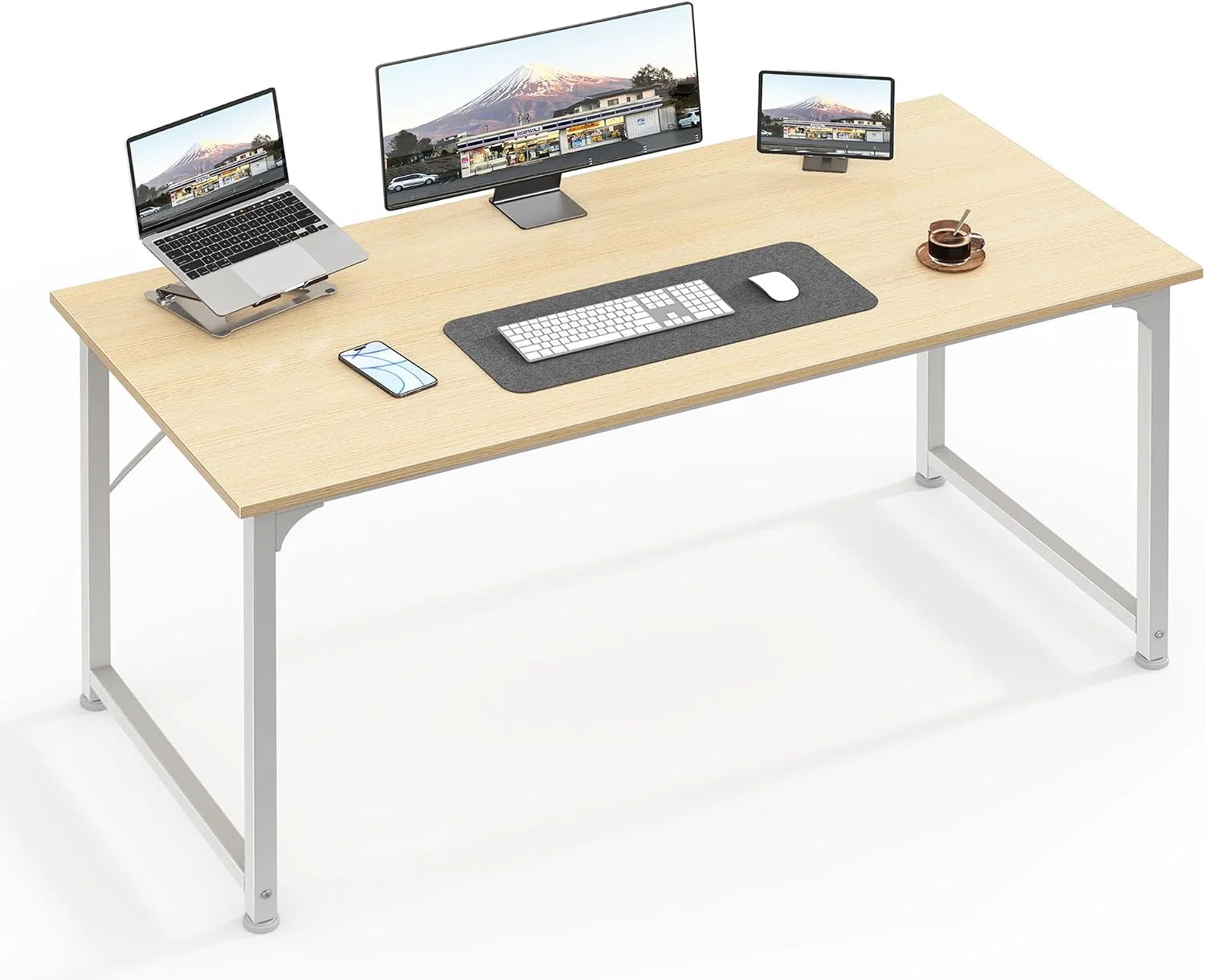 Discount Computer Desk, 55 Inch Home Office Desk - Image 25