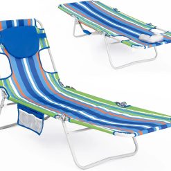 Alternative view of Discount WEJOY Folding Tanning Chair with Face Hole, 5-Position Face Down Beach Lounge Chair for Sunbathing