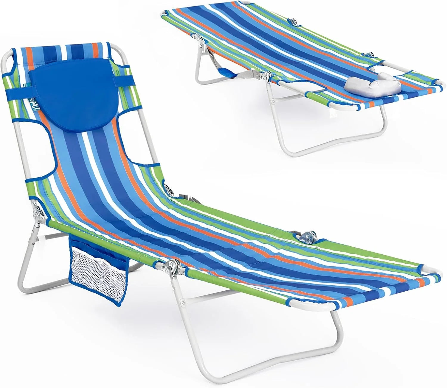 Discount WEJOY Folding Tanning Chair with Face Hole, 5-Position Face Down Beach Lounge Chair for Sunbathing - Image 2