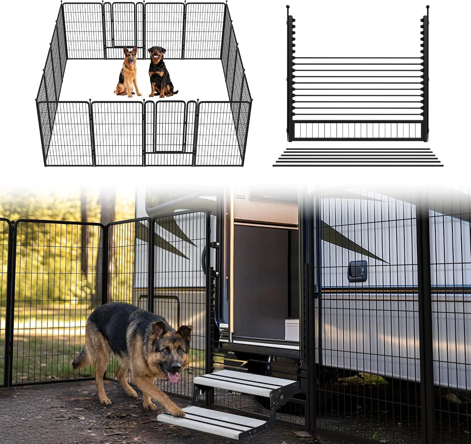 Discount Rollick Dog Playpen, Indoor, 24 H, 8 Panels - Image 11