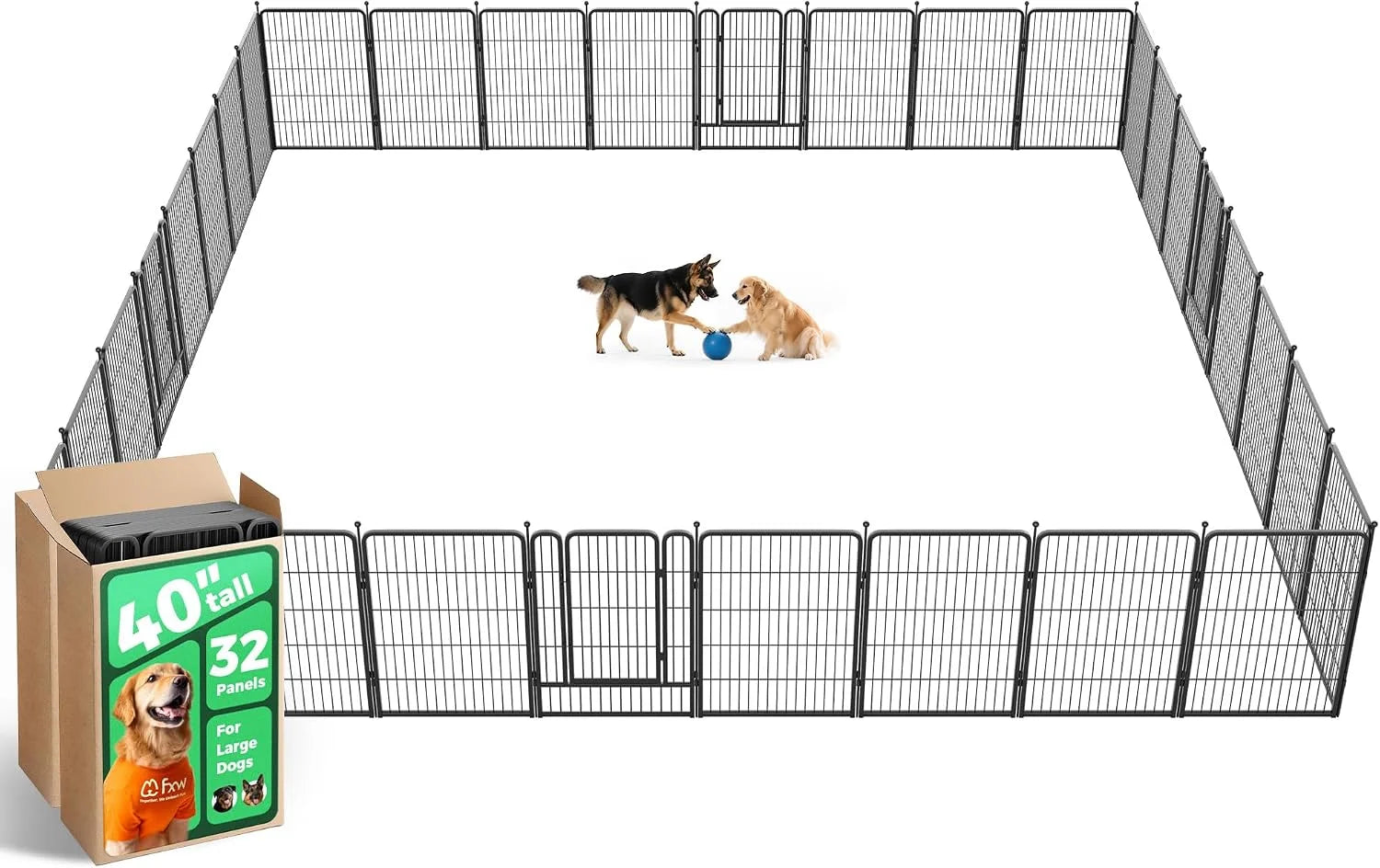 Discount Rollick Dog Playpen, Indoor, 24 H, 8 Panels - Image 90