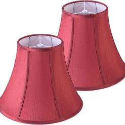 Discount White Bell Lamp Shades Set of 2 Medium Shade 6.7“Top x 13“Bottom x 10“High(Spider) Traditional Lampshade