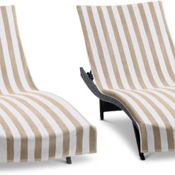 Alternative view of Discount California Chaise Lounge Cover Towel with Pocket – Pack of 2 – Striped 100% Cotton Cabana Cover for Beach Pool – For Home Projects